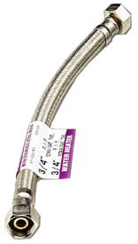 18in. Stainless Steel Water Heater Connectors