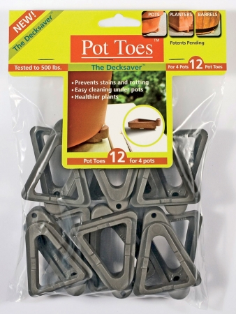 12 Pack Dark Gray Pot Toes PT-12CHHT
