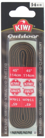 Picture of Kiwi 45in. Black &amp;amp;amp; Sand Outdoor Shoe Laces  662-022 - Pack of 6