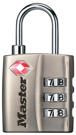 Picture of Master Lock Nickle Finish TSA-Accepted Luggage Padlocks  4680DNKL