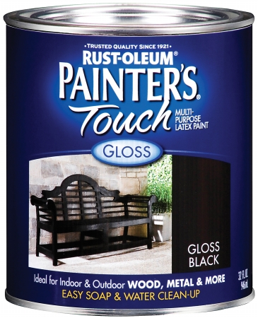 Picture of Rustoleum 1 Quart Gloss Black Painters Touch Multi-Purpose Paint  1979-502