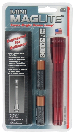 Red Mini Maglite With Candle Mode