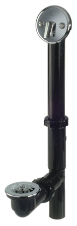 1-.50in. Black Triplever With Strainer & Dome Grid Bath Drain