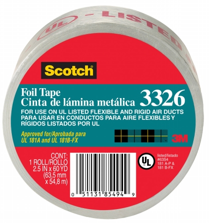 Picture of 3m 2.5in. X 60 Yards Scotch Aluminum Foil Tape  3326-A