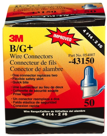 Picture of 3m 50 Count Blue &amp;amp;amp; Gray Wire Connectors  B-G+ - Pack of 50