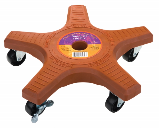 Decksaver 3 in. H X 16 in. W X 16 in. D Plastic Plant Caddy Terracotta