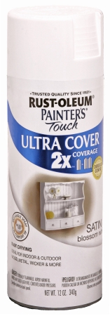 Picture of Rustoleum 12 Oz Blossom White Satin Painters Touch 2X Ultra Cover Spray Paint