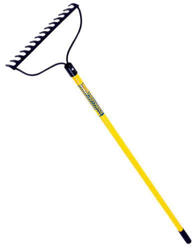 60in. Handle 14 Tine Fiberglass Handle Professional Bow Rake