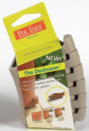 6 Pack Light Grey Pot Toes PT-06LGCS - Pack of 6