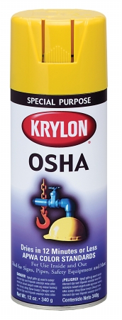 Picture of Krylon Division 12 Oz Safety Yellow OSHA Safety Spray Paint 1813 