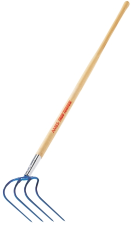60in. Handle Four 10in. Curved Tine Manure Fork