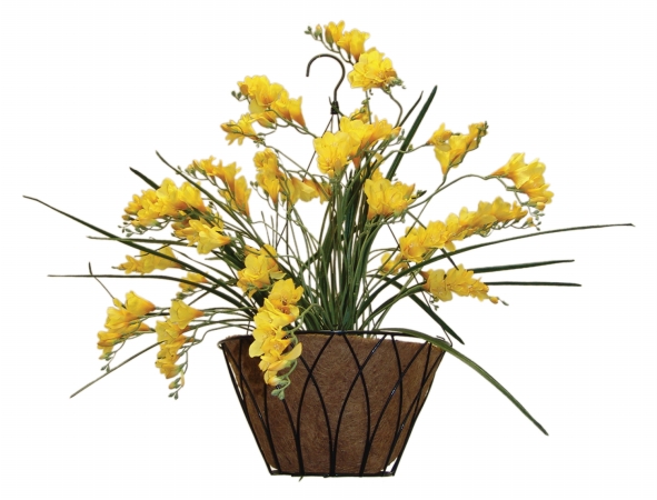 Picture of Austram 14in. Black Lotus Hanging Planter With Chain  25120534 - Pack of 12