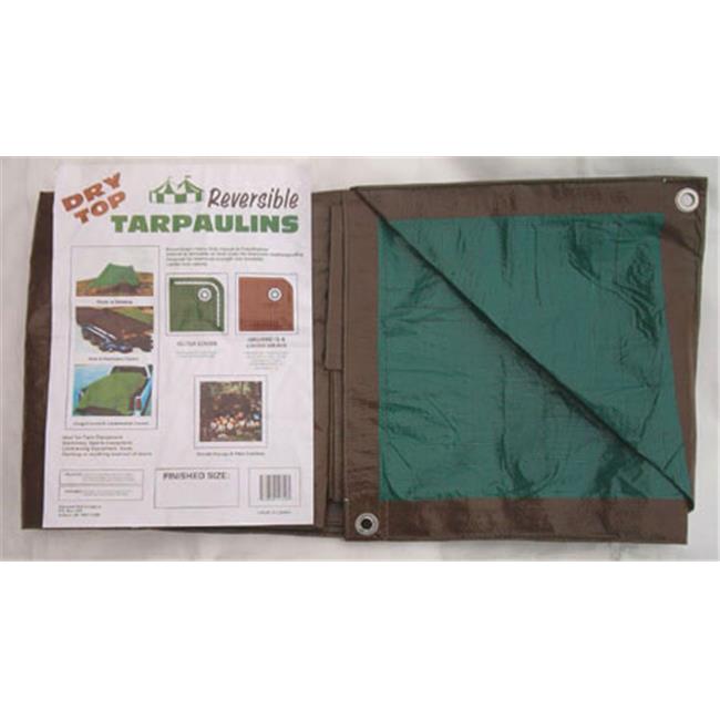 Foremost Tarp 12ft. X 16ft. Brown & Green Dry Top Reversible Polyethylene Tar...