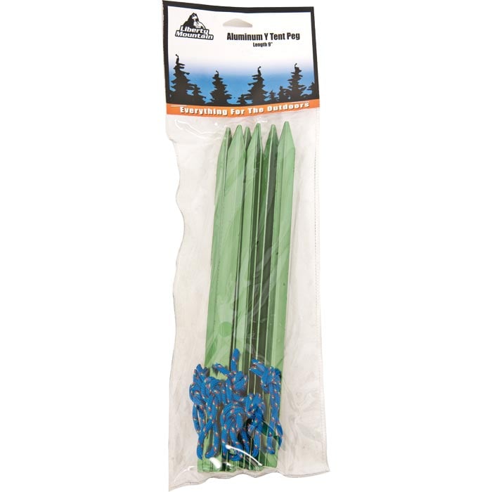9in. Aluminum Y Tent Peg - 6 Pack