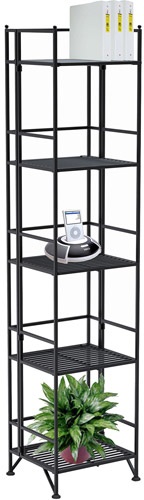 Picture of Convenience Concepts 8016B X-Tra Storage 5 Tier Black Folding Metal Shelf by Convenience Concepts