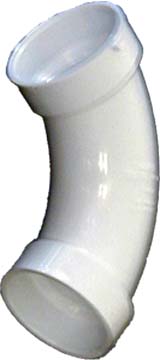 Picture of Genova Products 4in. Sch. 40 PVC-DWV 90 degrees Sweep Elbows  73840