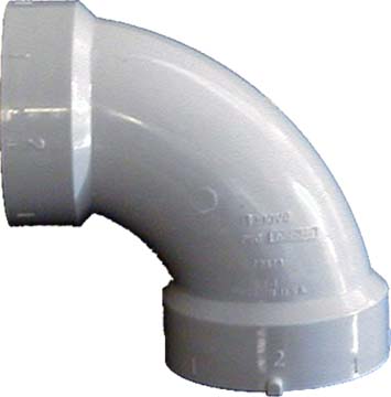 Picture of Genova Products 3in. Sch. 40 PVC-DWV 90 degrees Sanitary Elbows  72830