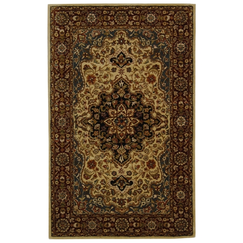 Picture of Safavieh HG760A-5 Heritage 5 ft. x 8 ft. Hand Tufted Medium Rectangle Rug - Ivory-Red
