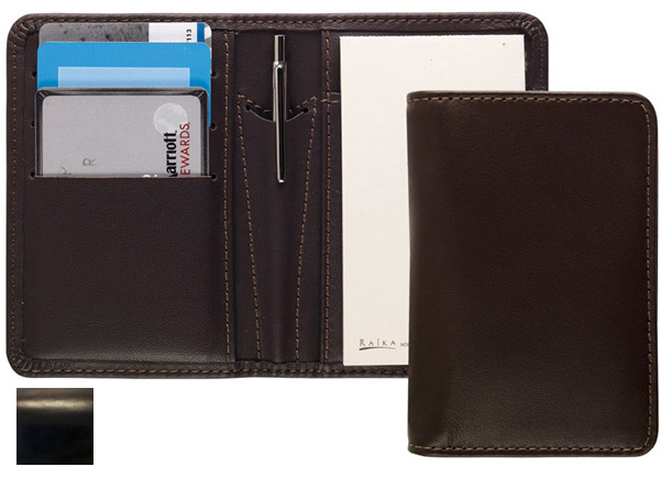 Picture of Raika RM 128 BLK Card Note Case with Pen - Black