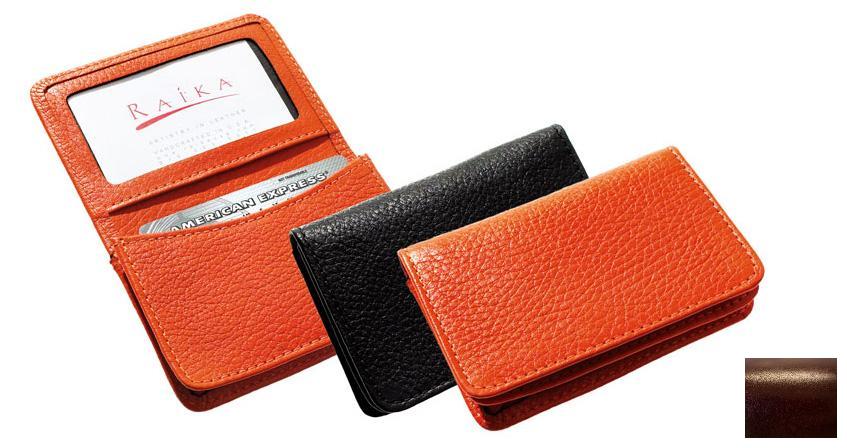Picture of Raika RM 156 BROWN Gusseted Card Case - Brown