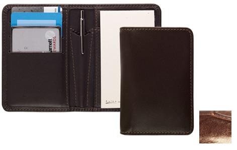 Picture of Raika NI 128 BROWN Card Note Case with Pen - Brown