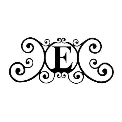 Picture of Village Wrought Iron HP-OD-E House Plaque Letter E