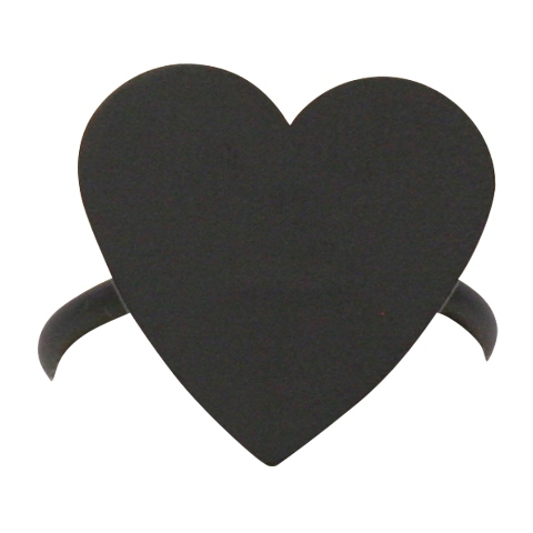 Picture of Village Wrought Iron NR-46 Heart Napkin Ring - Black