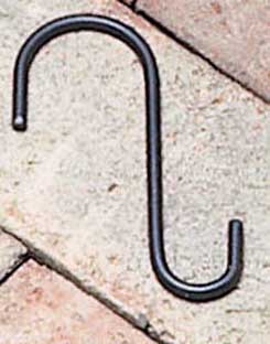 Picture of Village Wrought Iron SH-4-OS 4 in. S-Hook with .75 in. and 1.38 in. Openings - Black