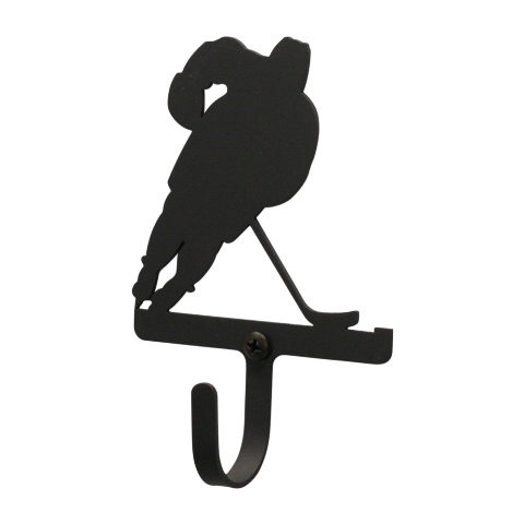Picture of Village Wrought Iron WH-158-S Hockey Player Wall Hook Small - Black