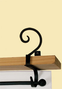 Picture of Village Wrought Iron CUR-SB-103 Scroll Curtain Shelf Brackets
