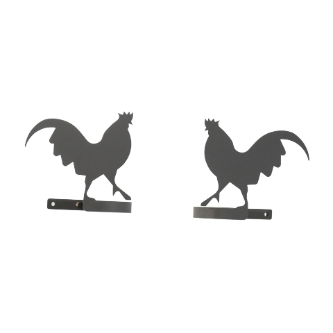 Picture of Village Wrought Iron CUR-TB-1 Rooster Tie Backs