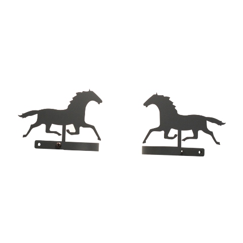 Picture of Village Wrought Iron CUR-TB-17 Running Horse Tie Backs