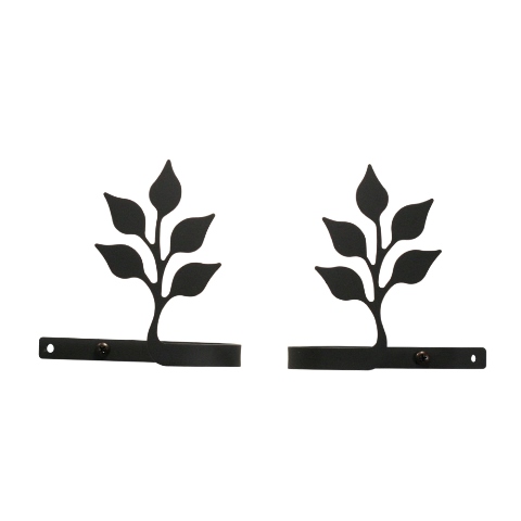 Picture of Village Wrought Iron CUR-TB-76 Leaf Tie Backs