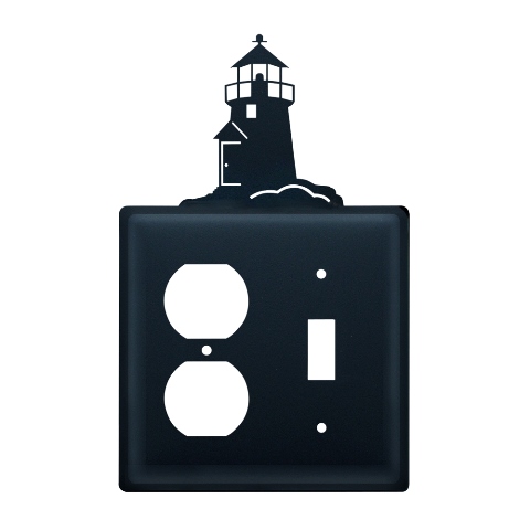 Picture of Village Wrought Iron EOS-10 Lighthouse Outlet and Switch Cover - Black