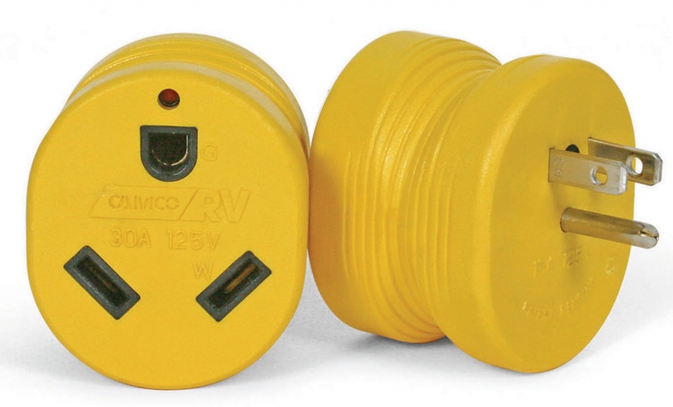 Picture of Camco Mfg Inc   Rv 15 Amp Male To 30 Amp Female Electrical Adapter  55223