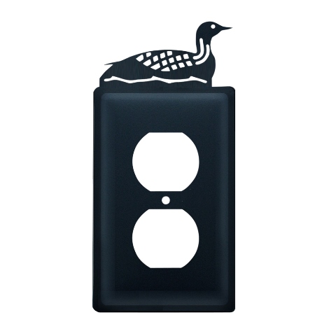 Picture of Village Wrought Iron EO-116 Loon Outlet Cover-Black