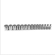 3/8" Drive, 12mm Metric Socket, 12 Points, Chrome, Shallow, 3/8"Dr, 12mm