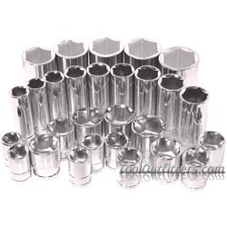 1/2" Drive, 10mm Metric Socket, 6 Points, Socket 1/2 Dr,Deep 6 Pt,10mm