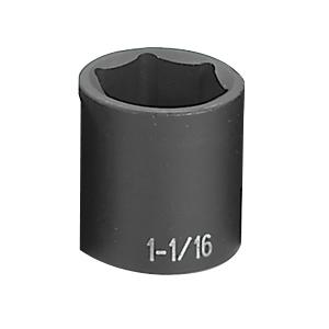 1/2" Drive, 1-1/16" Size, SAE Socket, 6 Points, 1-1/16",1/2"D,6pt.