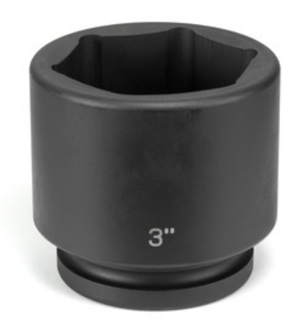 1" Drive, 1-3/16" Size, SAE Socket, 6 Points, 1-3/16", 1"D, Impact, 6pt., Blk