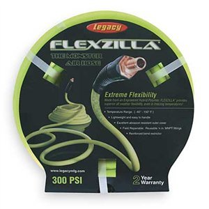 Picture of Legacy Manufacturing LEGHFZ1450YW2 Flexzilla .25in. X50ft. Yellow Air Hose with .25in. MNPT
