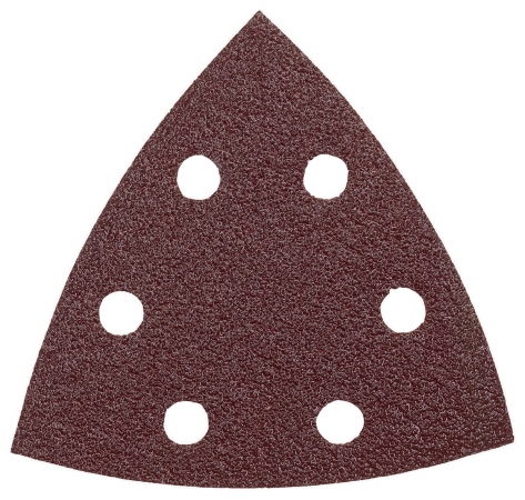 Bosch 3-1/2 Inch Assorted Grits 6 pc. Red Detail Sander Abrasive Triangles for Wood - SDTR000