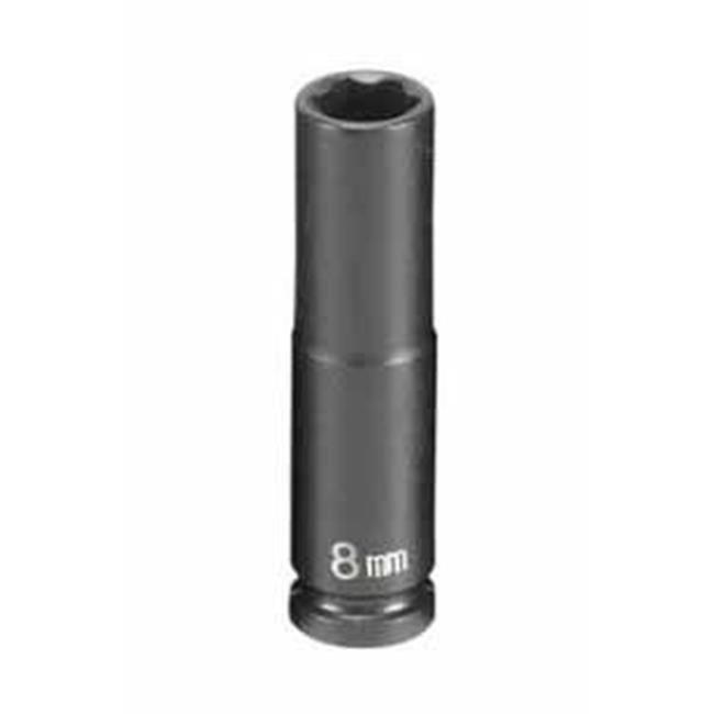 Grey Pneumatic GRE908MDS .25in. Drive 6 Point Metric Deep Impact Socket 8mm