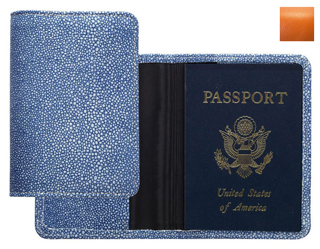 Picture of Raika RO 115 ORANGE Passport Cover - Orange