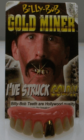 Picture of Billy Bob Teeth 10872 Full Grill Gold Teeth