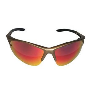 DB2 Safety Glasses with Gold Frame and Iridium Lenses - Polybag