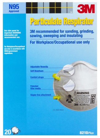 Picture of 3m 20 Count N95 Particulate Respirator  8210PB1-A