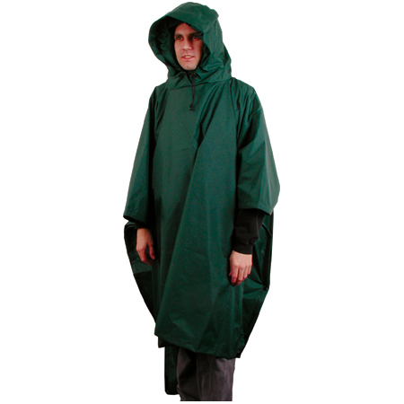 518631 Rain Gear Vinyl Poncho - Military Green