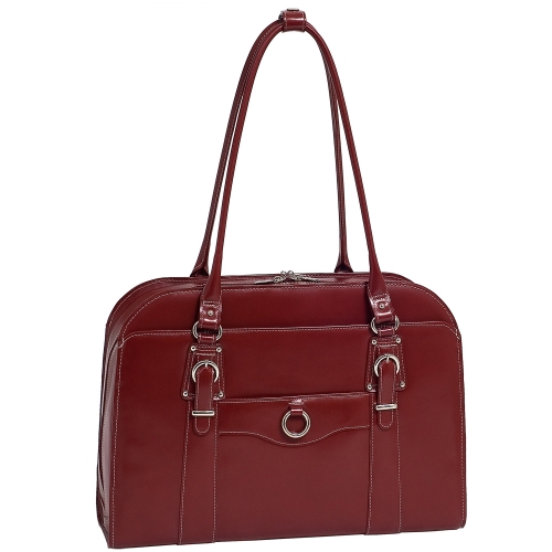 Picture of McKlein 96526 MCKLEIN HILLSIDE 96526 (Red) Leather Ladies&amp;apos; Briefcase - W Series - Italian Leather