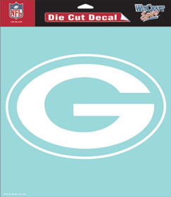 Picture of Green Bay Packers Decal 8x8 Die Cut White